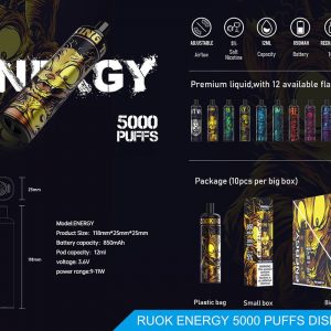 Energy 5000 hơi - Pod 1 lần